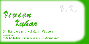 vivien kuhar business card